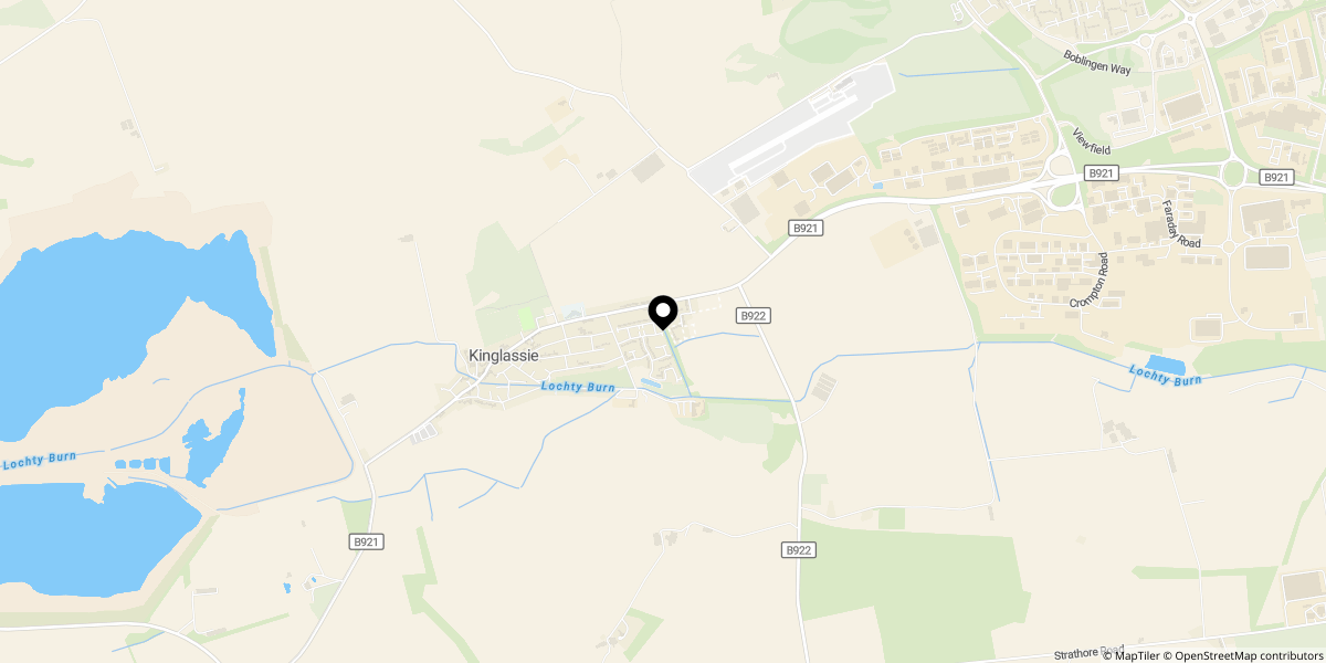Approximate location of Lochty Drive, Kinglassie, Lochgelly, KY5 0YW