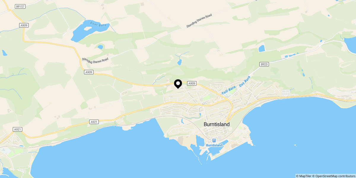 Approximate location of Grange Farm Mews, Burntisland, KY3 0AB