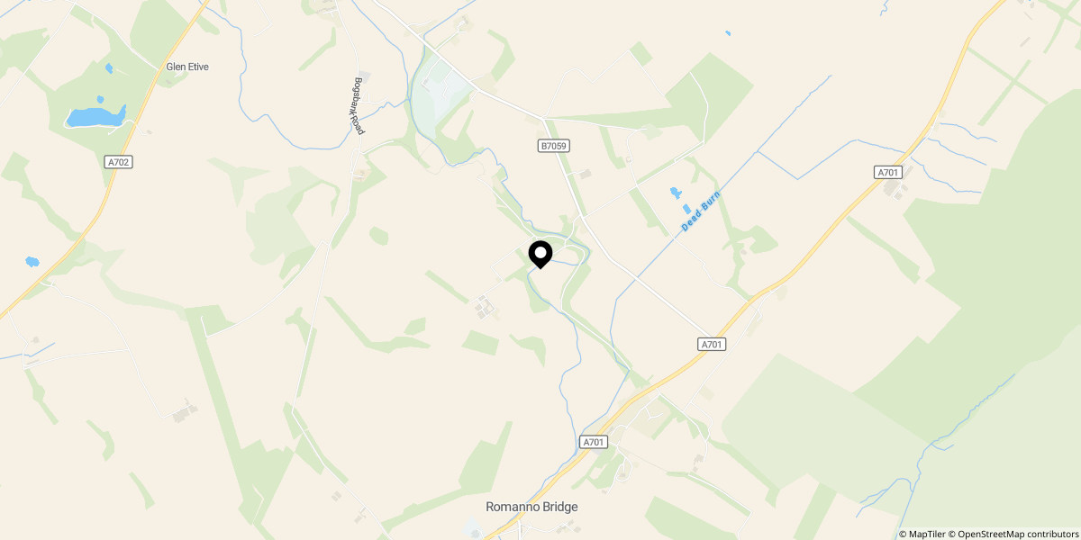 Approximate location of West Linton, EH46 7BH