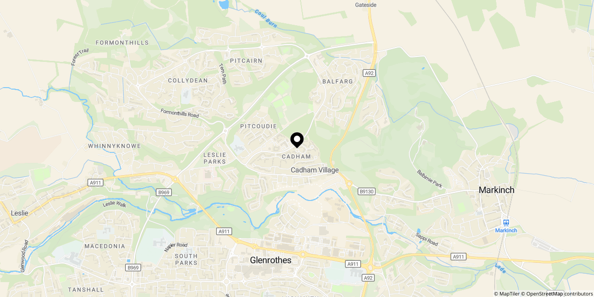 Approximate location of Michael Path, Glenrothes, KY7 6SJ