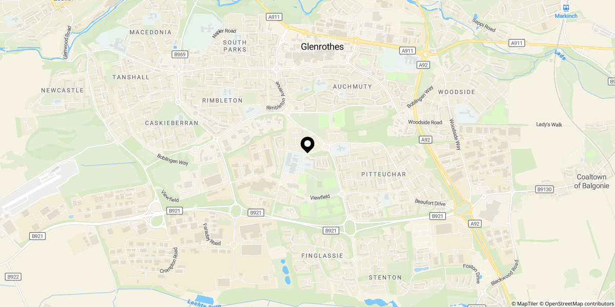 Approximate location of Balnagowan Drive, Glenrothes, KY6 2SJ